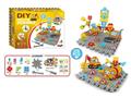 378PCS DIY螺丝颗粒积木工程车立体拼图